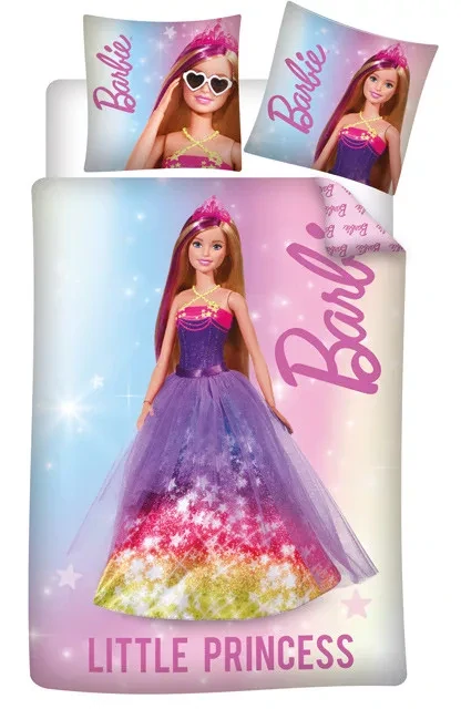 Sada Barbie povlečení do postýlky a fleecová deka