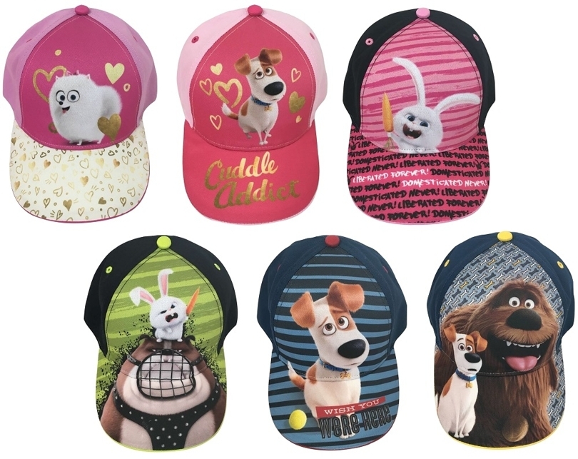 DÍVČÍ KŠILTOVKA TAJNÝ ŽIVOT MAZLÍČKŮ černá 54