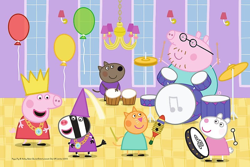 PUZZLE PRASÁTKO PEPPA PIG NA BÁLE 60 dílků