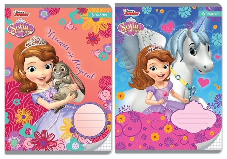 SEŠIT A5 DISNEY PRINCEZNA SOFIE ORANŽOVÝ čtverečkovaný