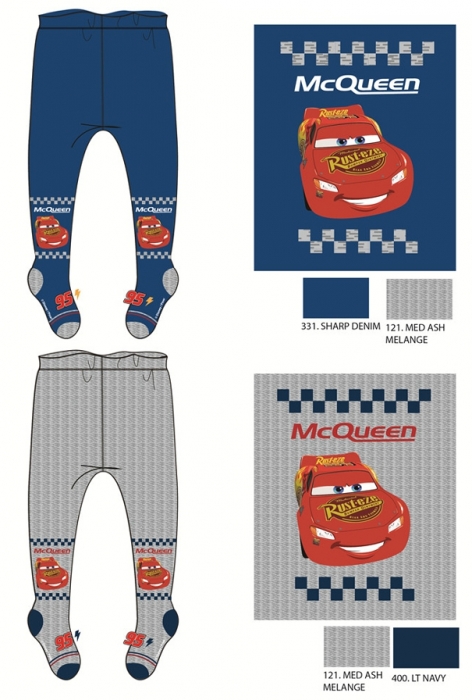 CHLAPECKÉ PUNČOCHÁČE DISNEY CARS šedé 116/122