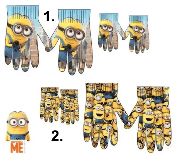 CHLAPECKÉ RUKAVICE MIMONI modré uni