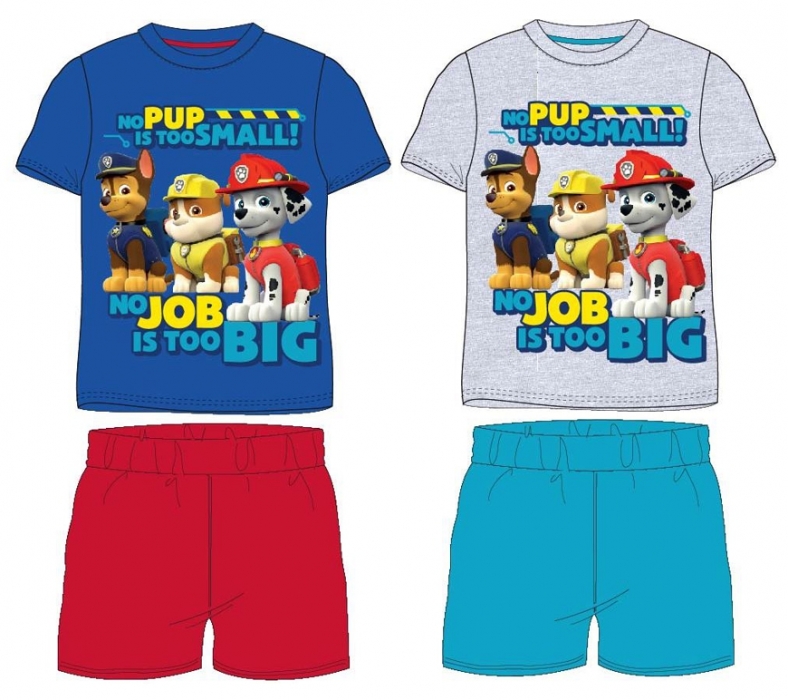 CHLAPECKÉ LETNÍ PYŽAMO PAW PATROL modročervené 98