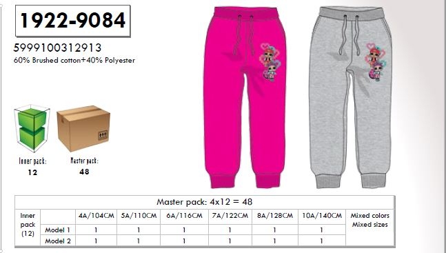 DÍVČÍ TEPLÁKY LOL SURPRISE růžové 110