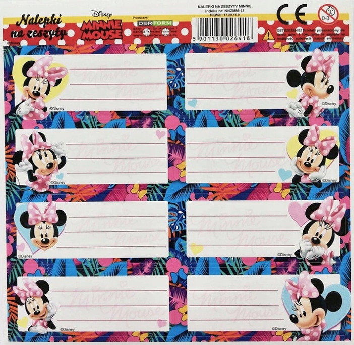 SAMOLEPKY - JMENOVKY DISNEY MINNIE MOUSE