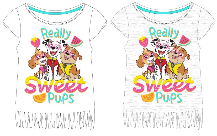 DÍVČÍ TRIČKO PAW PATROL šedé 98