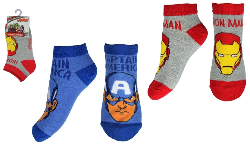 CHLAPECKÉ KOTNÍČKOVÉ PONOŽKY AVENGERS šedé