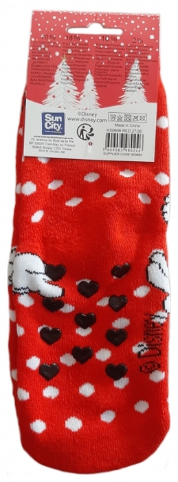 DÍVČÍ PONOŽKY S PROTISKUZEM MINNIE MOUSE červené