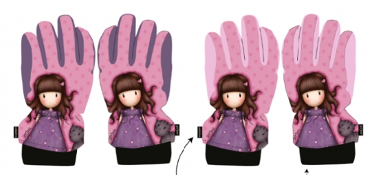 DÍVČÍ ZIMNÍ LYŽAŘSKÉ RUKAVICE GORJUSS SANTORO růžové 9/10 let