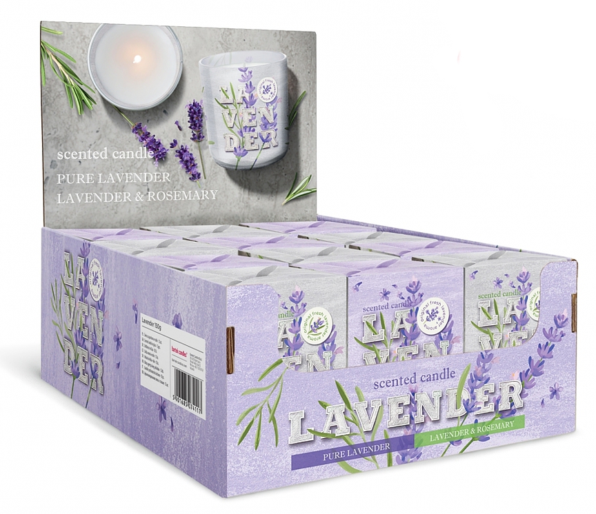 BARTEK SVÍČKA VE SKLE LAVENDER ROSEMARY 150g