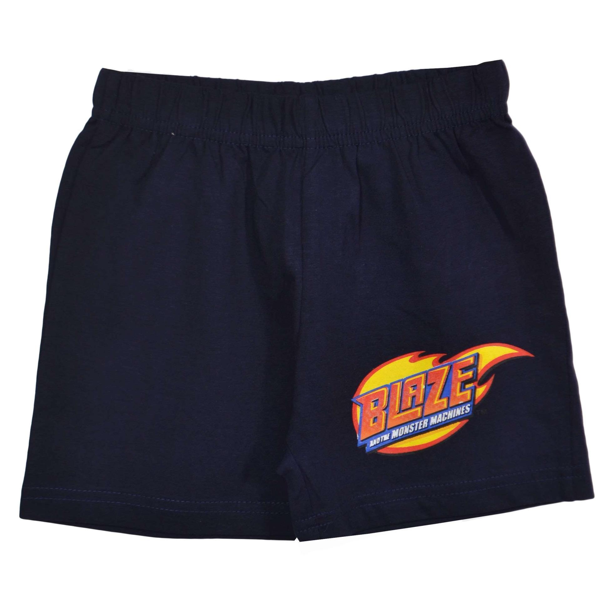 CHLAPECKÉ LETNÍ PYŽAMO BLAZE, PLAMÍNEK A ČTYŘKOLÁCI modré