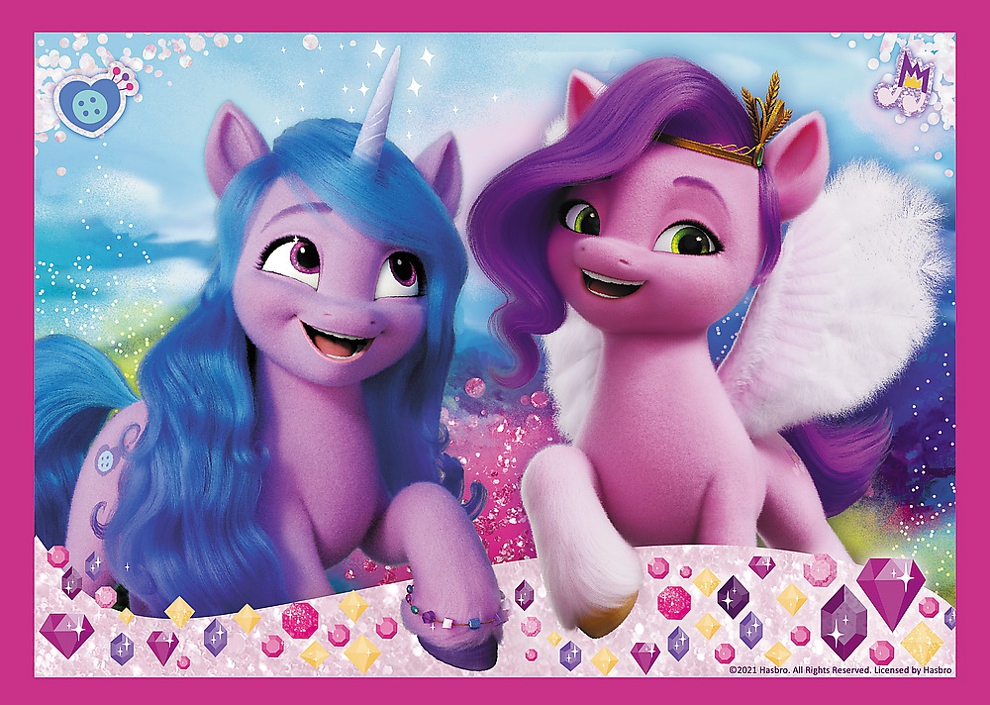 PUZZLE MY LITTLE PONY BAREVNÍ PONÍCI 4 V 1 MIX 35,48,54 A 70 DÍLKŮ