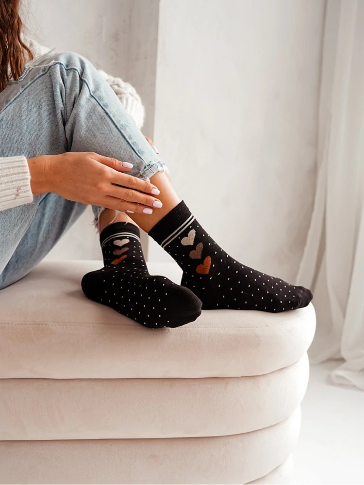 Dámské ponožky Hearts černé