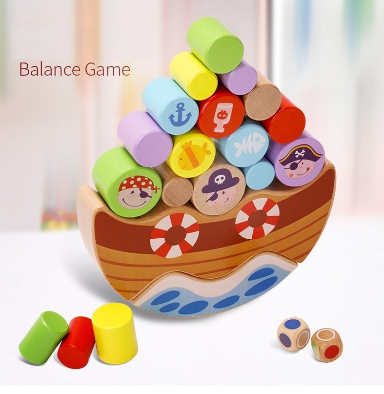 WOODEN TOYS BALANČNÍ HRA LOĎ