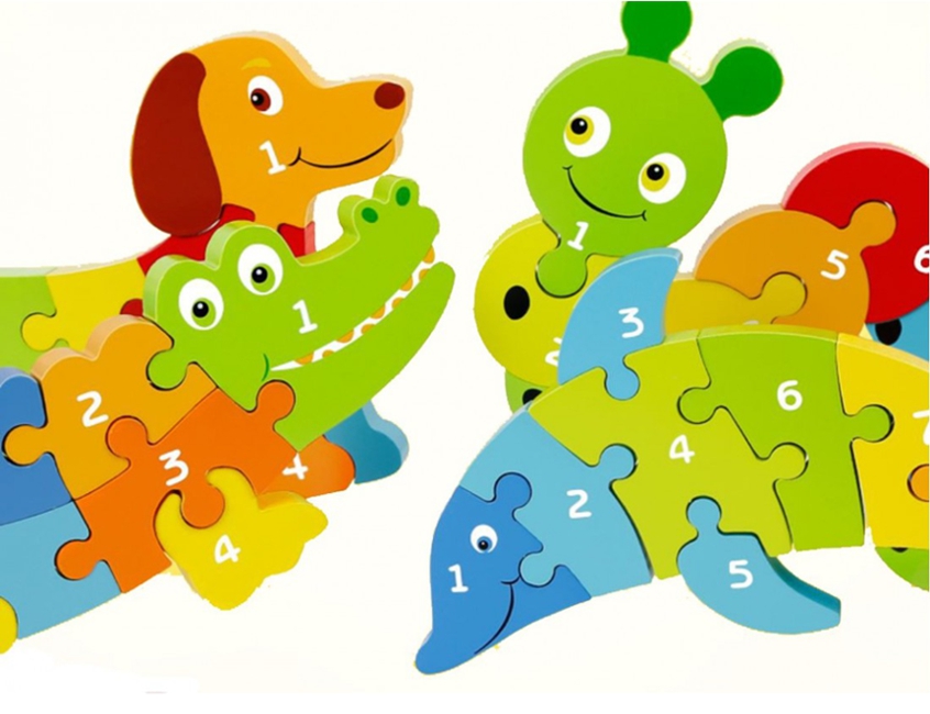 WOODEN TOYS SKLÁDAČKA DLE ČÍSEL HOUSENKA