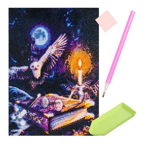 MALATEC DIAMANTOVÁ VYŠÍVACÍ MOZAIKA 5D SOVA 30x40cm