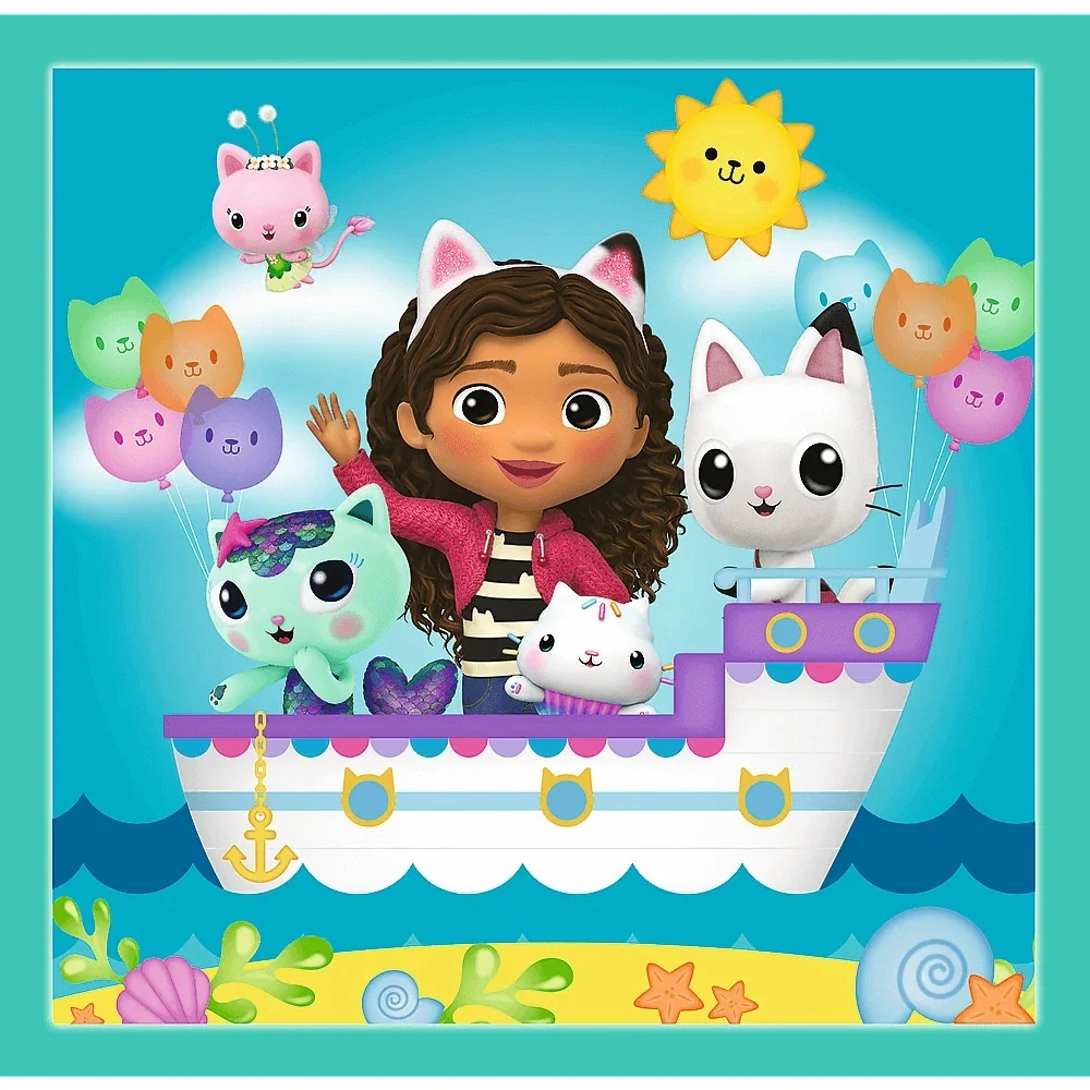 Puzzle Gabby´s Dollhouse 3 v 1 mix 20, 36 a 50 dílků