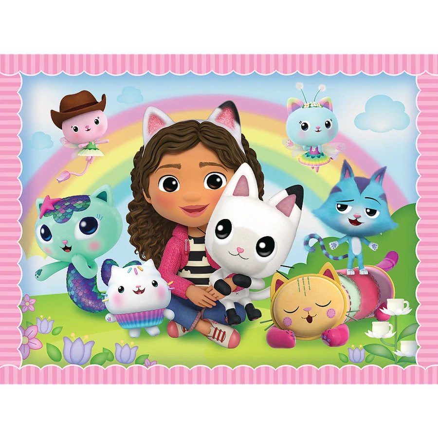Puzzle 2 v 1 a pexeso Gabby´s Dollhouse s kočičími kamarády