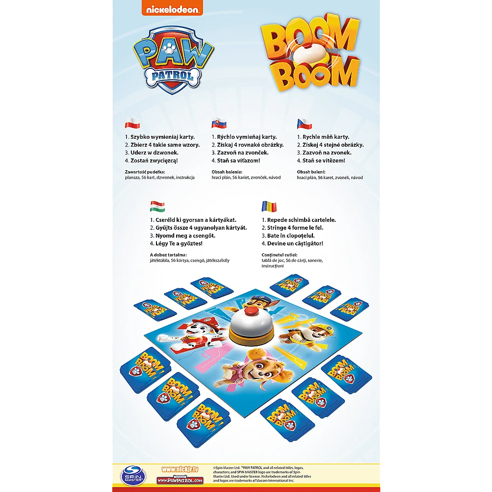 Společenská hra Boom Boom Paw Patrol