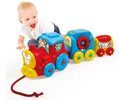 Clemmy baby didaktický vláček Mickey Mouse s aktivitami