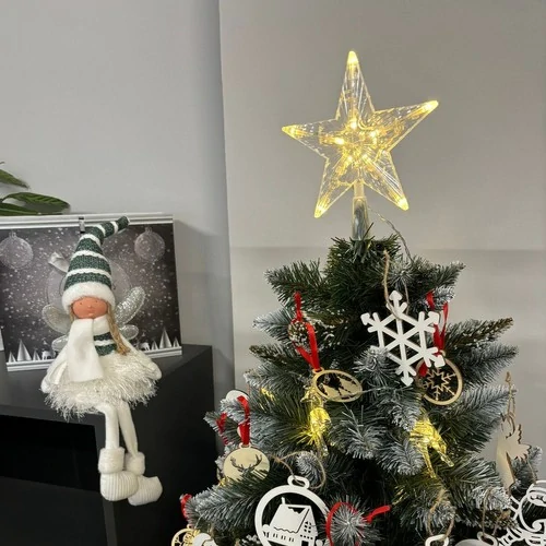 Ruhhy svítící vánoční LED hvězda na stromeček 20cm