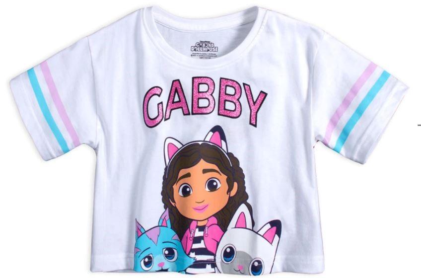 Dívčí tričko Crop Top Gabby´s Dollhouse bílé 104