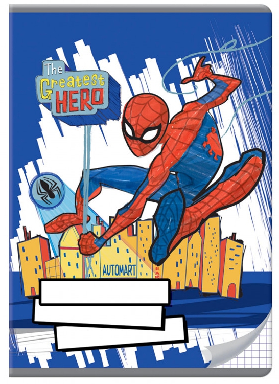 Sešit A5 Spiderman 32 listů, čtverečkovaný, sada 2ks