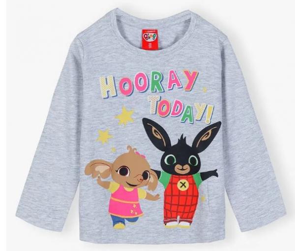 Dívčí tričko Bing dlouhý rukáv šedé