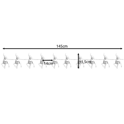 Ruhhy vánoční osvětlení sobi 10ks