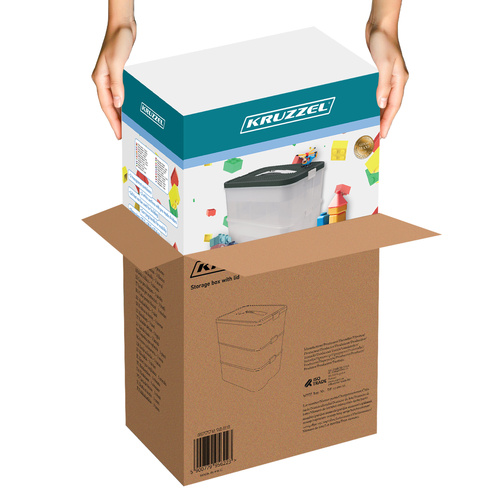 Kruzzel úložný box na hračky, stavebnici 3 patra