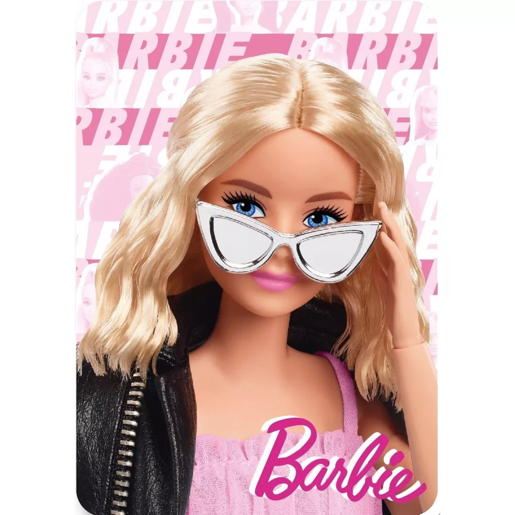 Sada Barbie povlečení do postýlky a fleecová deka