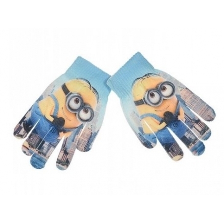 CHLAPECKÉ RUKAVICE MIMONI modré uni