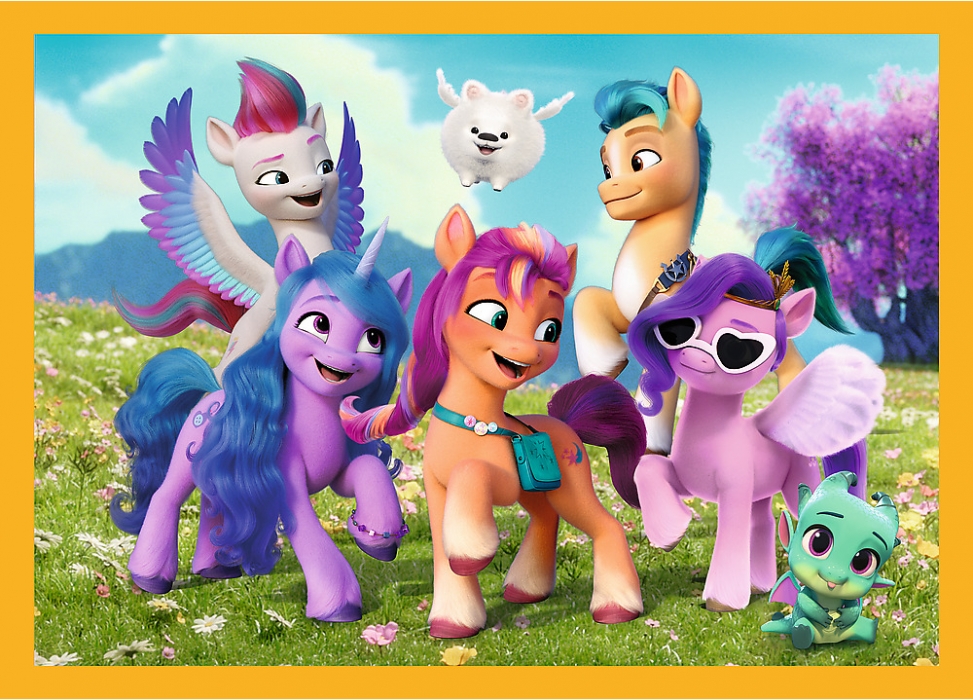 PUZZLE MY LITTLE PONY SEZNAMTE SE S PONÍKY 4 V 1 MIX 35,48,54 A 70 DÍLKŮ