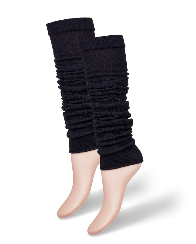 DÁMSKÉ BAVLNĚNÉ PROLAMOVANÉ NÁVLEKY NA NOHY ČERNÉ