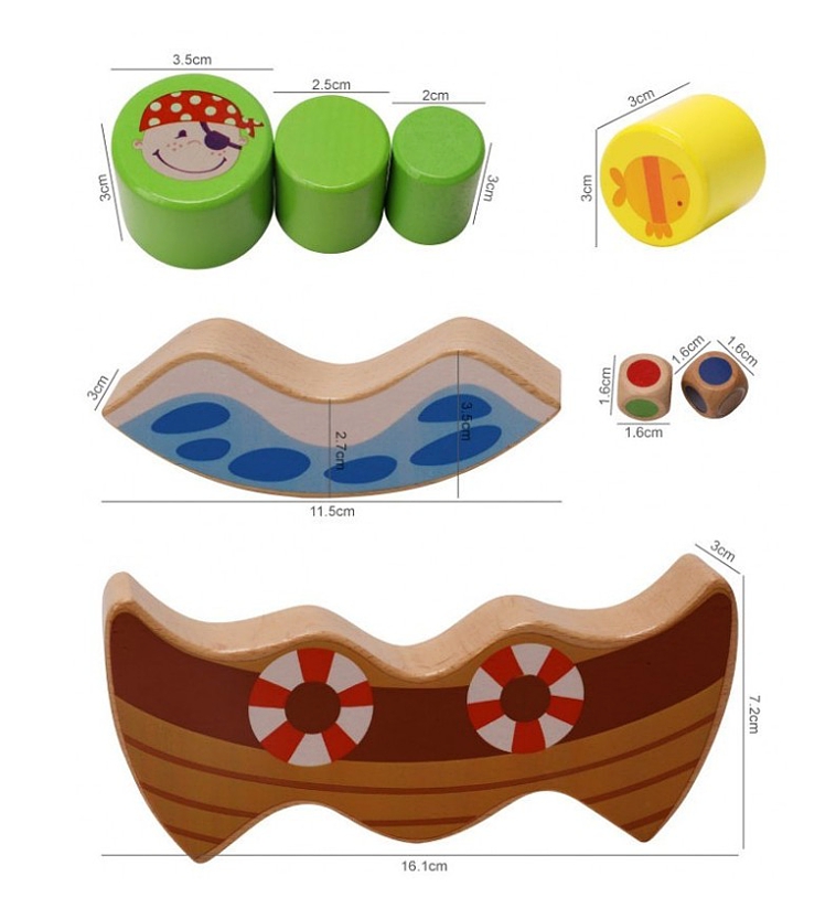 WOODEN TOYS BALANČNÍ HRA LOĎ