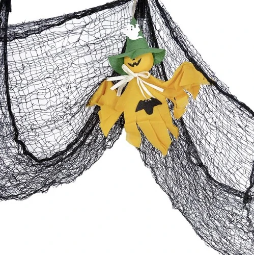 Malatec Halloweenská dekorace pavoučí síť černá