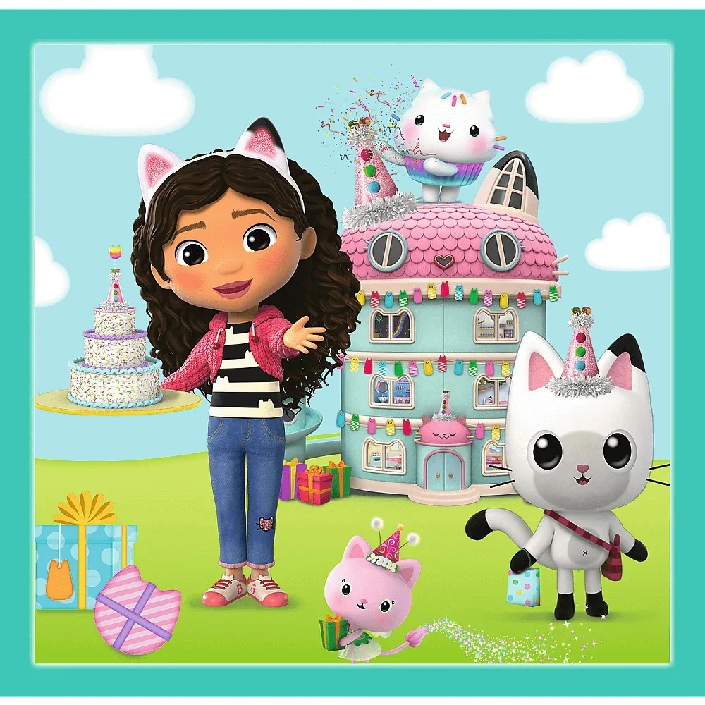 Puzzle Gabby´s Dollhouse 3 v 1 mix 20, 36 a 50 dílků