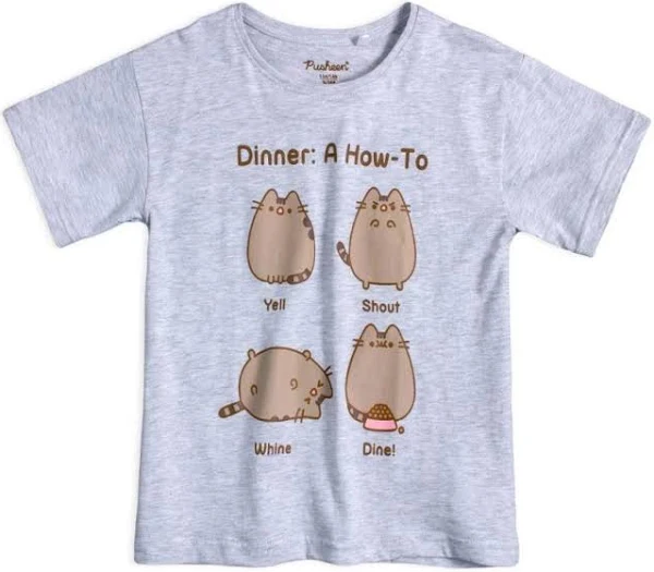 Dívčí tričko Pusheen šedé