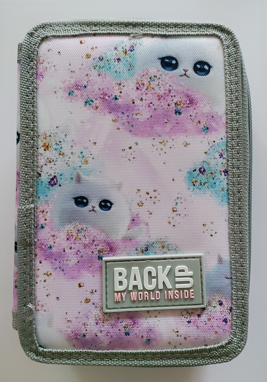 Backup školní třípatrový penál s výbavou Dreamy kočky
