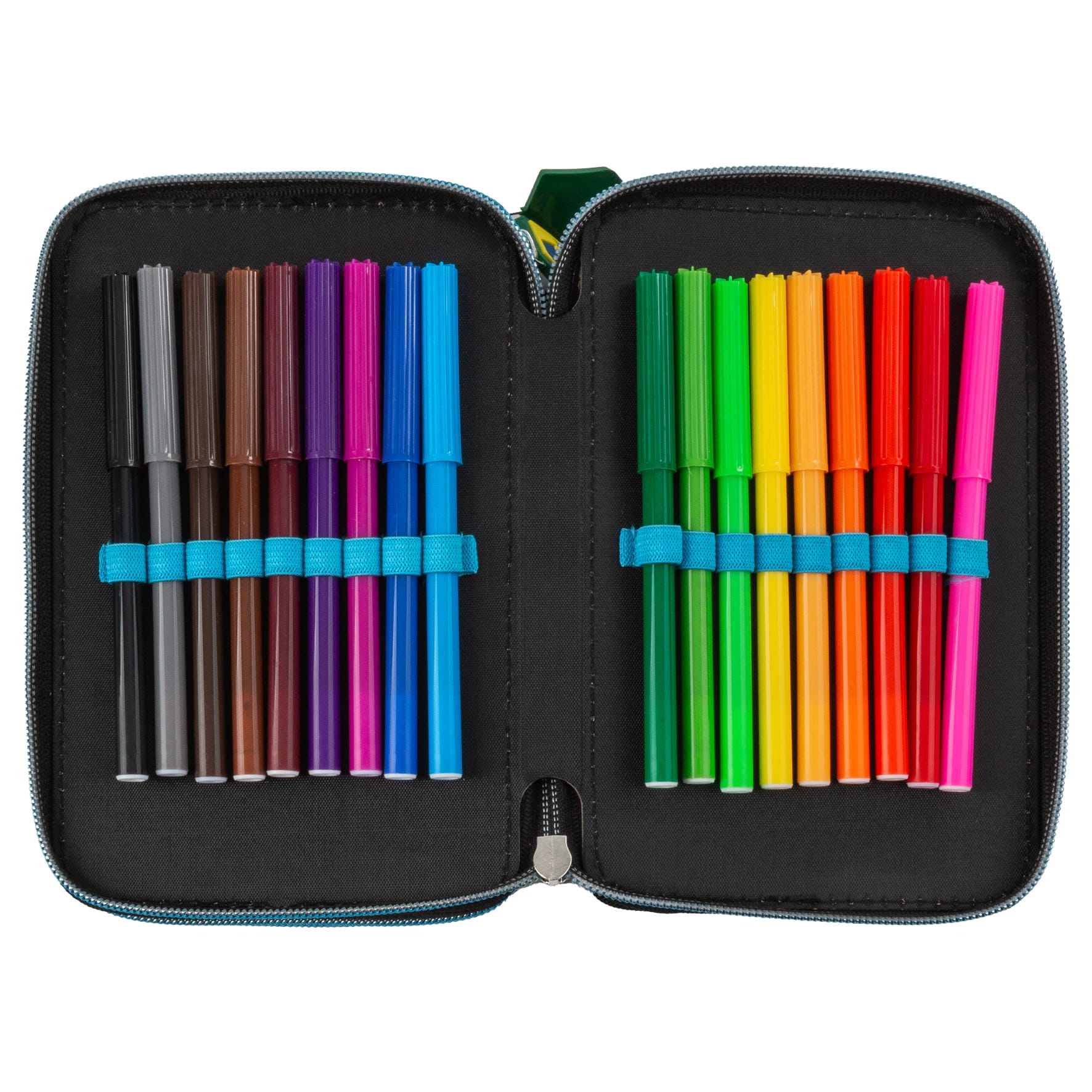 Školní třípatrový plně vybavený penál fotbal