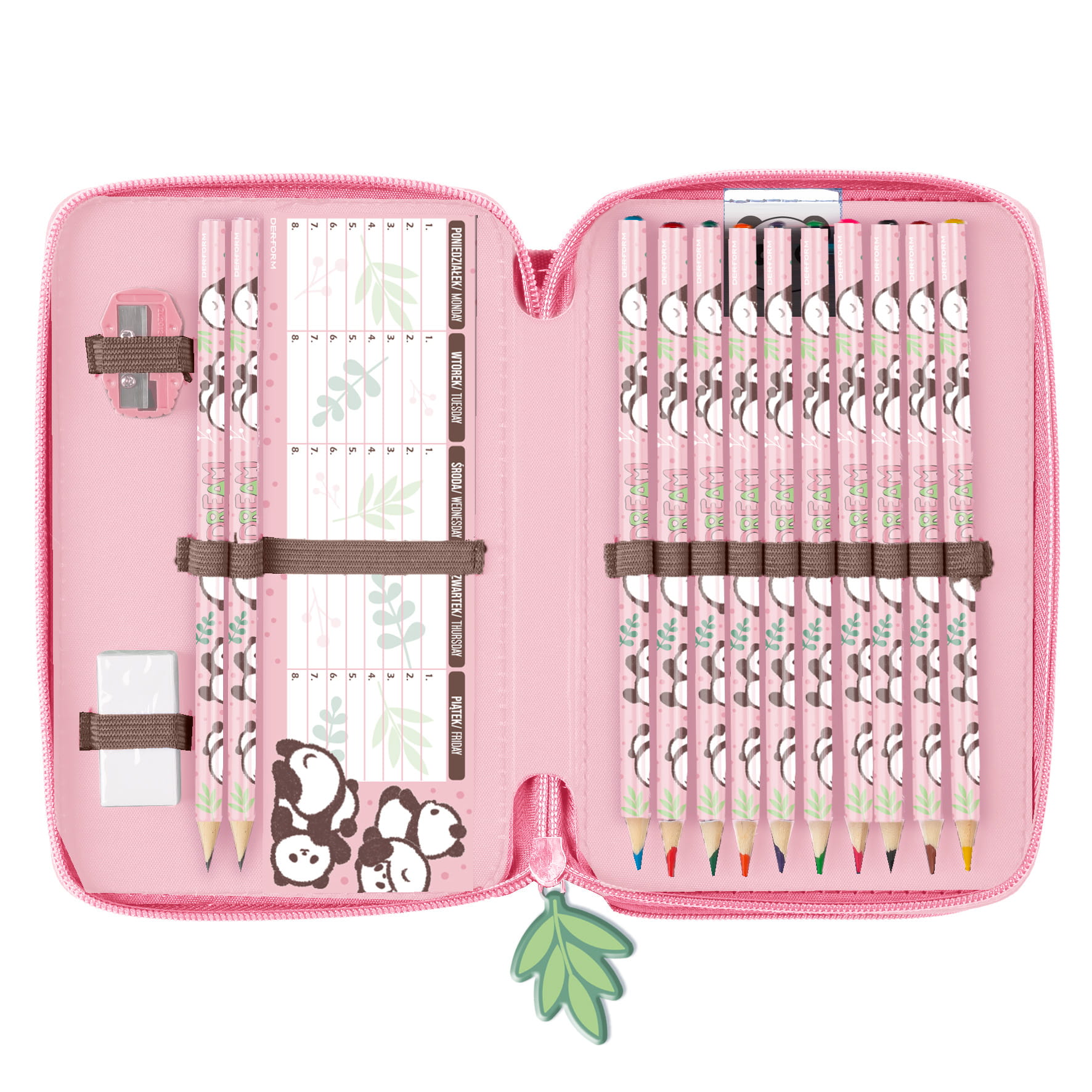 Zvýhodněná školní sada s aktovkou panda 10ks