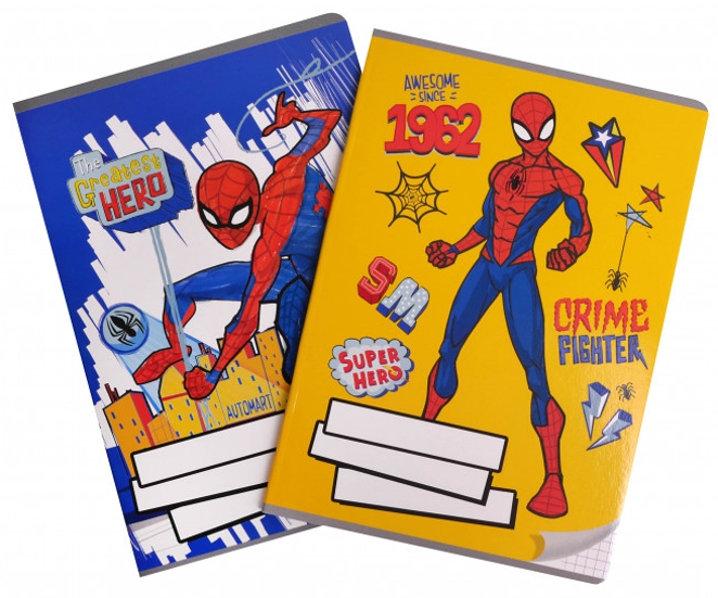 Sešit A5 Spiderman 32 listů, čtverečkovaný, sada 2ks