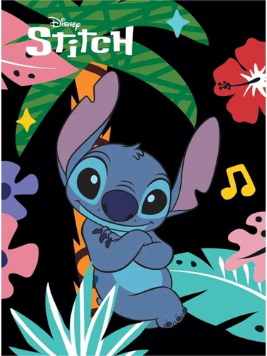 Školní sešit A5 Stitch 32 listů, čtverečkovaný, 4 druhy