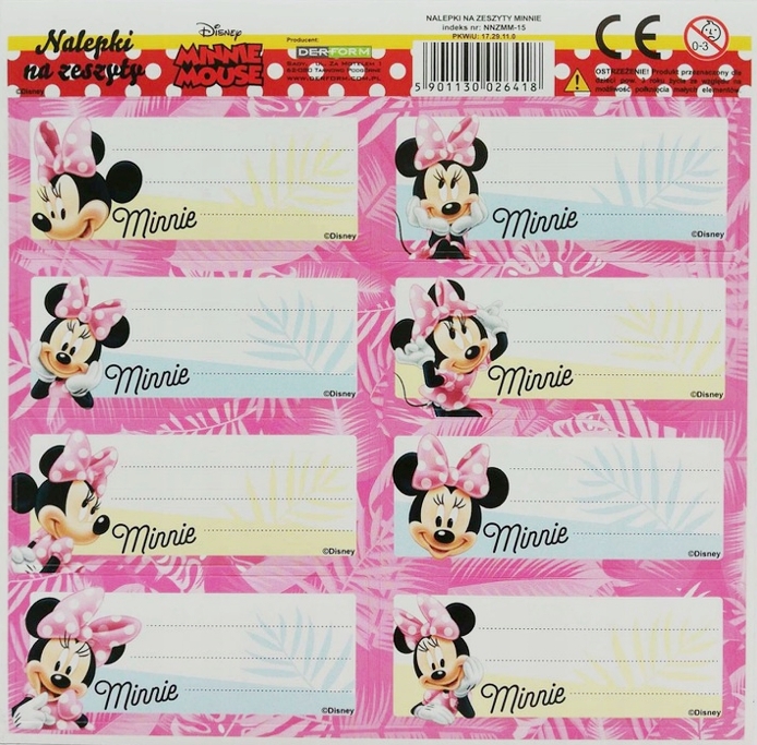 SAMOLEPKY - JMENOVKY DISNEY MINNIE MOUSE