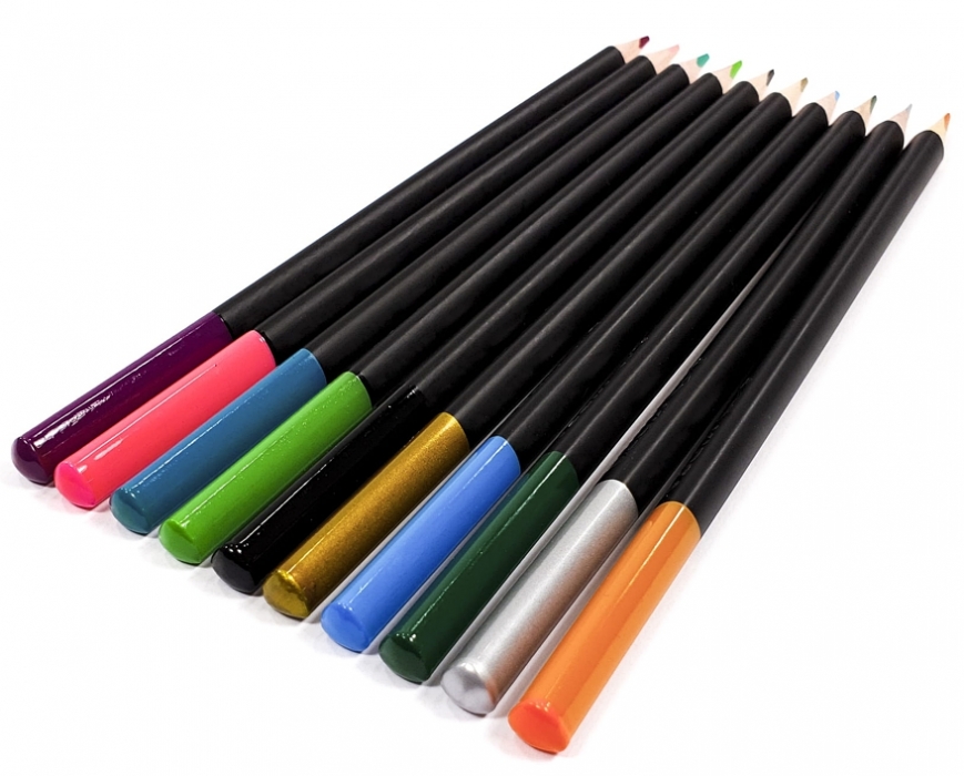 KIDEA TROJHRANNÉ PASTELKY V KOVOVÉ KRABIČCE 24 KS