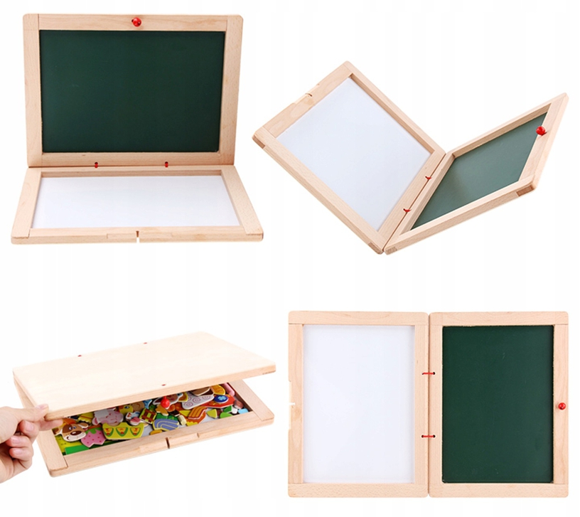 WOODEN TOYS VZDĚLÁVACÍ MAGNETICKÁ OBOUSTRANNÁ DESKA FARMA S PŘÍSLUŠENSTVÍM