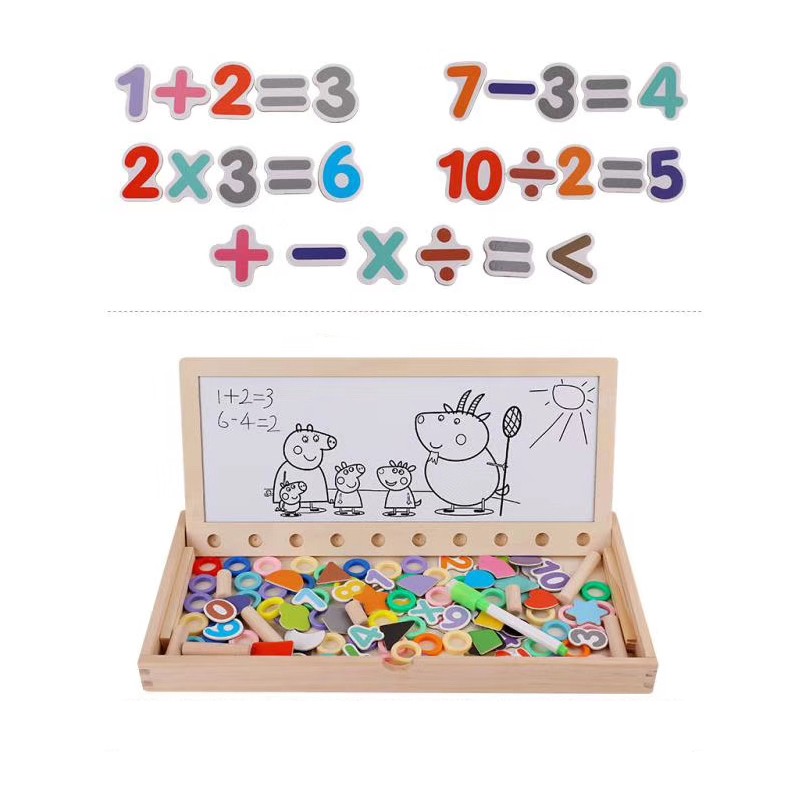 WOODEN TOYS MULTIFUNKČNÍ BOX S MAGNETICKOU TABULÍ