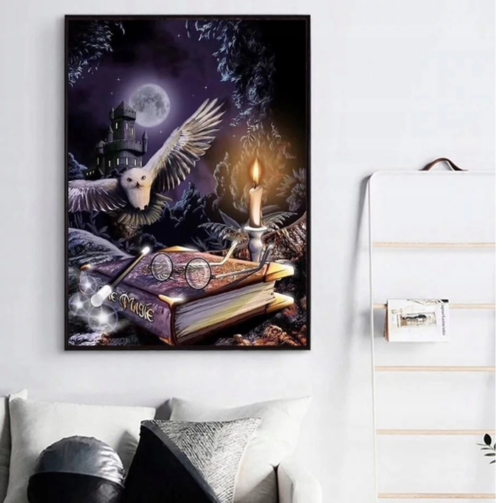 MALATEC DIAMANTOVÁ VYŠÍVACÍ MOZAIKA 5D SOVA 30x40cm