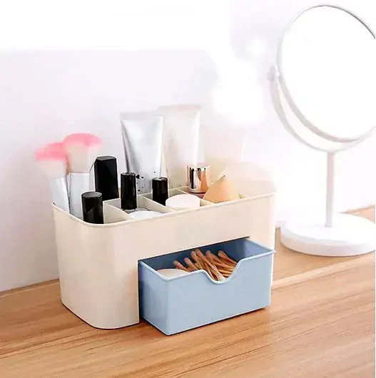 ORGANIZÉR NA KOSMETIKU, MAKE-UP, KANCELÁŘSKÉ POTŘEBY KRÉMOVÝ