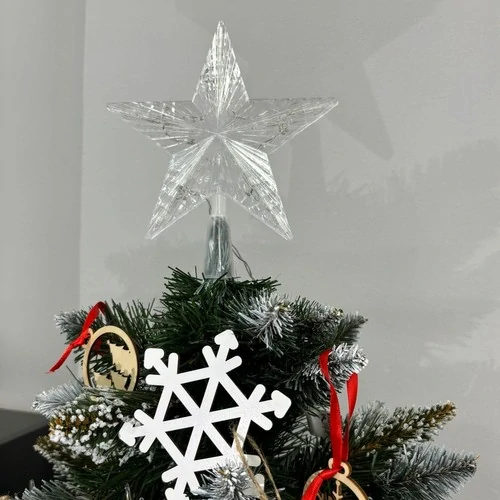 Ruhhy svítící vánoční LED hvězda na stromeček 20cm